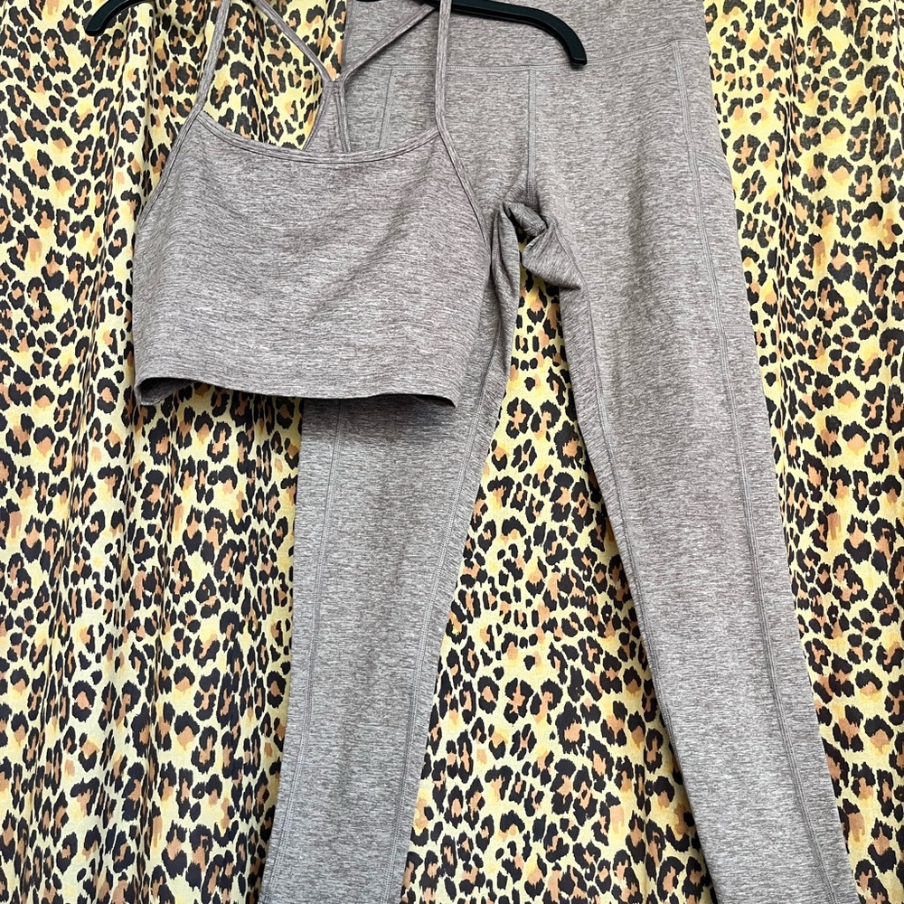 Taupe Two-Piece Activewear Set